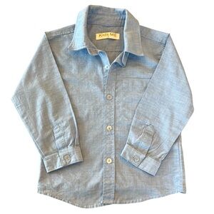 Light Blue Button-Down toddler Kids Shirt 3T‎